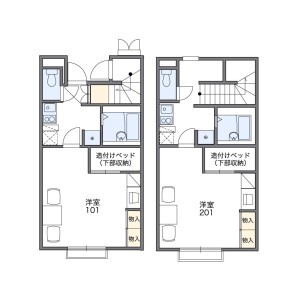 1K Apartment in Nakano - Nakano-ku Floorplan
