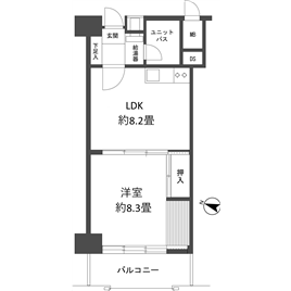 1DK {building type} in Kaikocho - Atami-shi Floorplan