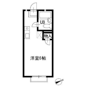 1R Apartment in Mori - Koto-ku Floorplan