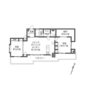 2SLDK Mansion in Hommachi - Shibuya-ku Floorplan