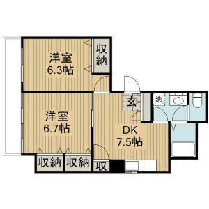 2DK Mansion in Ikebukuro (2-4-chome) - Toshima-ku Floorplan