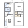 2DK Apartment to Rent in Kakogawa-shi Floorplan