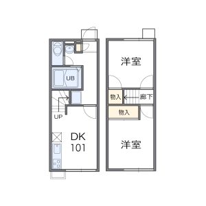 2DK Apartment in Kakogawacho minori - Kakogawa-shi Floorplan