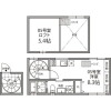 1SK Apartment to Rent in Bunkyo-ku Floorplan