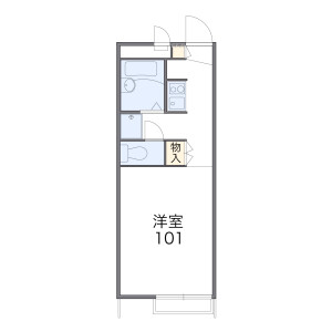 1K Mansion in Inaricho - Chiba-shi Chuo-ku Floorplan