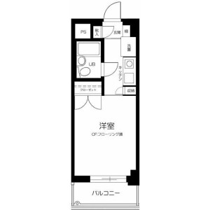 1K Mansion in Suenaga - Kawasaki-shi Takatsu-ku Floorplan