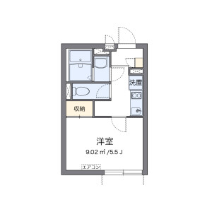 1K 아파트 in Minamisenju - Arakawa-ku Floorplan