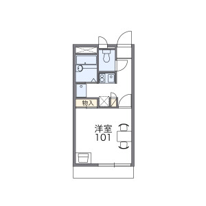 1K Apartment in Amami nishi - Matsubara-shi Floorplan