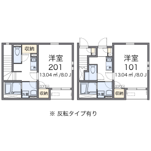 橫須賀市望洋台-1K公寓 房屋格局