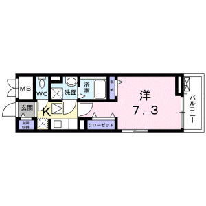 1K Apartment in Higashishinkoiwa - Katsushika-ku Floorplan