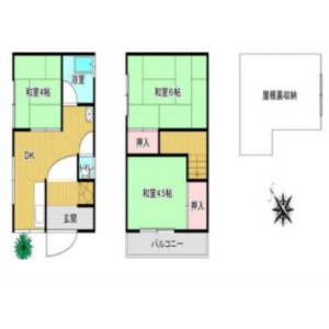 3DK House in Himeshima - Osaka-shi Nishiyodogawa-ku Floorplan