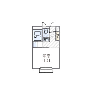 1K Apartment in Kuze tonoshirocho - Kyoto-shi Minami-ku Floorplan