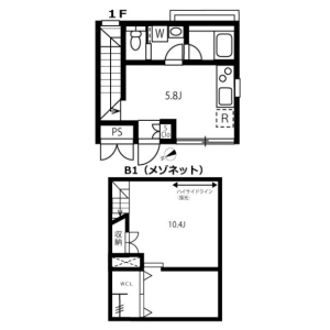 1SLDK Mansion in Ebisu - Shibuya-ku Floorplan