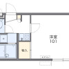 京都市伏见区出租中的1K公寓 房屋布局