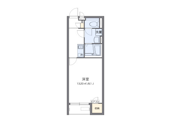 1K Apartment to Rent in Kyoto-shi Ukyo-ku Floorplan