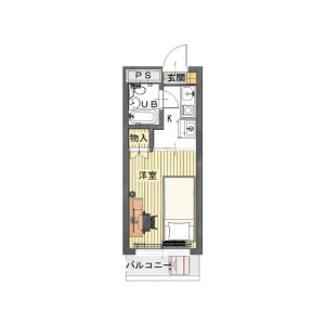 1K Mansion in Kikuna - Yokohama-shi Kohoku-ku Floorplan