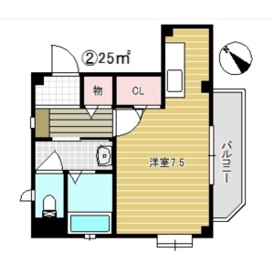 1K Mansion in Yahataya - Osaka-shi Minato-ku Floorplan