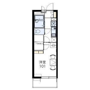 1K Mansion in Minamino - Nagoya-shi Minami-ku Floorplan