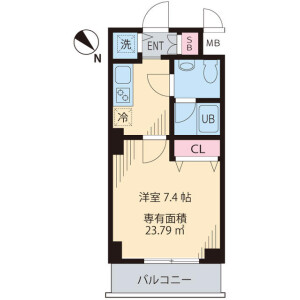 1K Mansion in Suehiro - Ichikawa-shi Floorplan