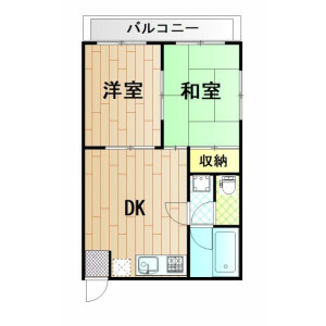 2DK Apartment in Shimonumabe - Kawasaki-shi Nakahara-ku Floorplan