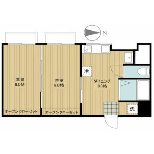 2DK Mansion in Nishikata - Bunkyo-ku Floorplan