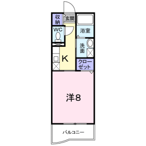 1K Mansion in Nakamachi - Setagaya-ku Floorplan