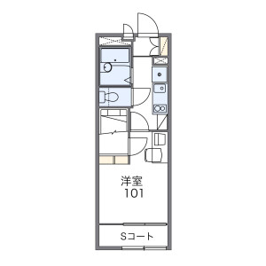1K Apartment in Sakuracho - Kawaguchi-shi Floorplan
