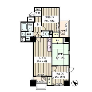 3DK Mansion in Komagome - Toshima-ku Floorplan