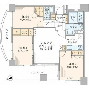 3LDK {building type} in Senju azuma - Adachi-ku Floorplan