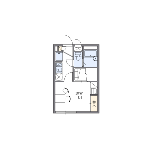 1K Apartment in Mutsumi - Matsudo-shi Floorplan