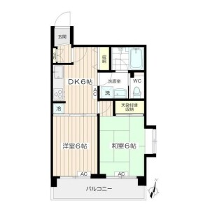 2DK Mansion in Nishiwaseda(2-chome1-ban1-23-go.2-ban) - Shinjuku-ku Floorplan