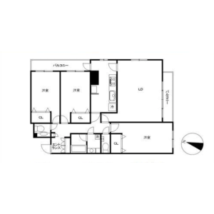 3LDK {building type} in Shimomeguro - Meguro-ku Floorplan