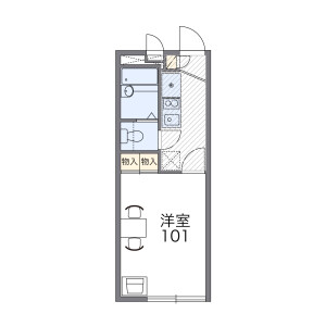 1K Mansion in Uemine - Saitama-shi Chuo-ku Floorplan