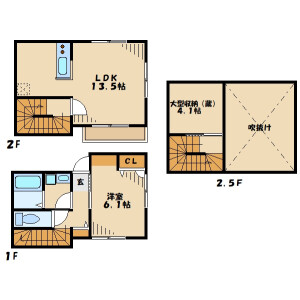 1SLDK Apartment in Nishihashimoto - Sagamihara-shi Midori-ku Floorplan