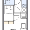 川崎市多摩区出租中的1K公寓大厦 房屋布局