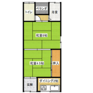 2K Apartment in Uenoshibamukogaokacho - Sakai-shi Nishi-ku Floorplan