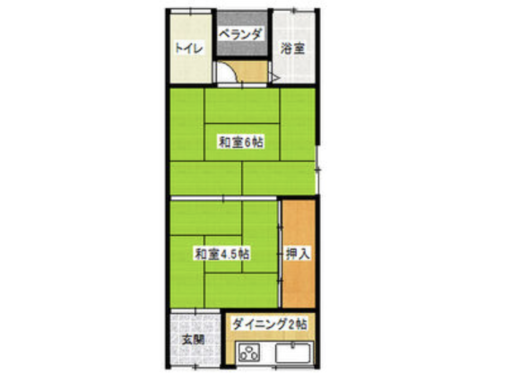 2K Apartment to Rent in Sakai-shi Nishi-ku Floorplan