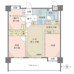 2SLDK {building type} in Osaki - Shinagawa-ku Floorplan