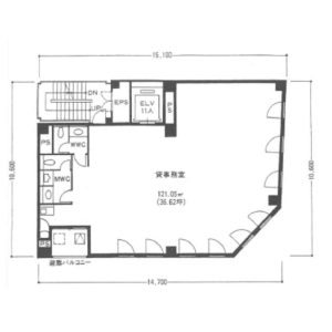 Office Mansion in Kitahorie - Osaka-shi Nishi-ku Floorplan