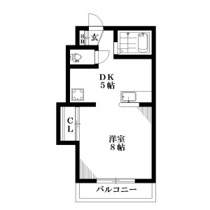 1DK Mansion in Ogikubo - Suginami-ku Floorplan