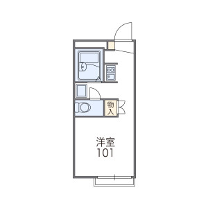 1K Mansion in Nishigamo odoguchicho - Kyoto-shi Kita-ku Floorplan
