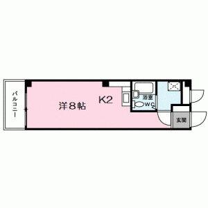 1K Mansion in Tanashicho - Nishitokyo-shi Floorplan