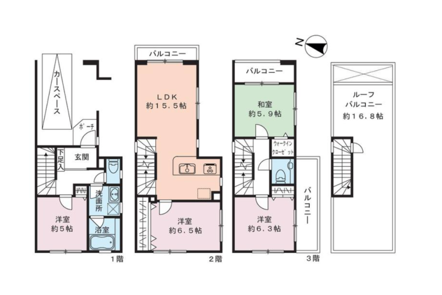 4LDK Town house to Buy in Meguro-ku Floorplan