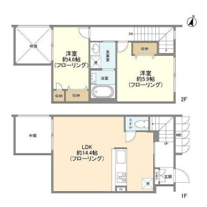 2LDK Mansion in Kakinokizaka - Meguro-ku Floorplan