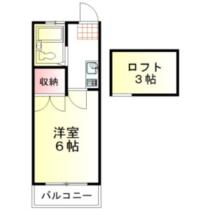 1K Apartment in Ogigashi - Kawagoe-shi Floorplan