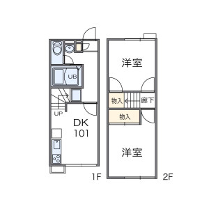 2DK Apartment in Komatsuricho - Kishiwada-shi Floorplan