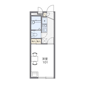 1K Apartment in Nishikahei - Adachi-ku Floorplan