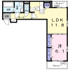 1LDK Apartment to Rent in Ebina-shi Floorplan