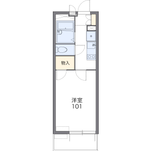 1K Mansion in Mampeicho - Kumagaya-shi Floorplan