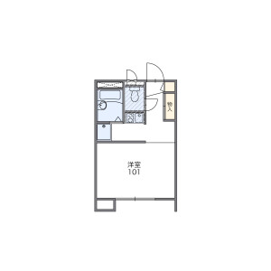 1K Apartment in Akoyacho - Yamagata-shi Floorplan